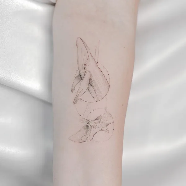 Fine Line tattoo by Dastin Gregorio in Riccione