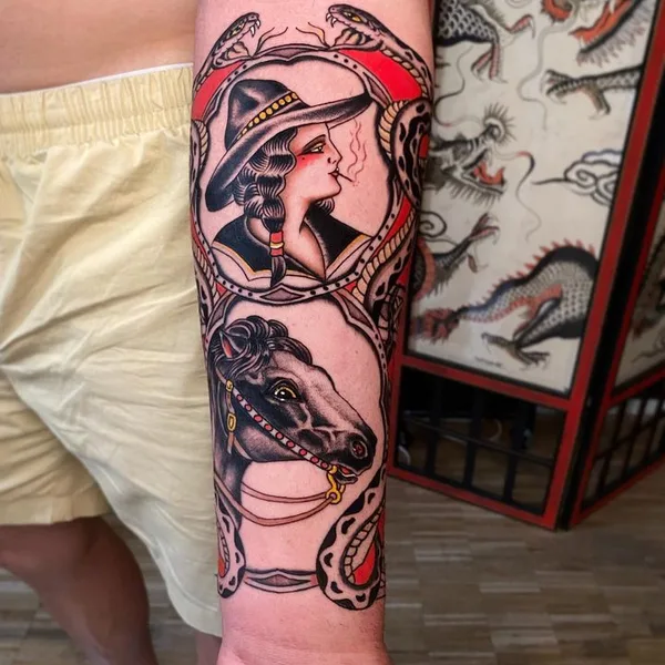 Old School tattoo by Joe Tartarotti in Milano