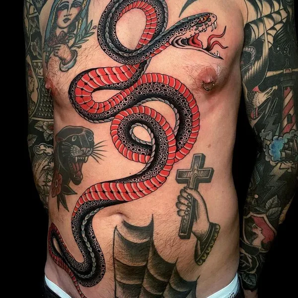 Old School tattoo by Joe Tartarotti in Milano