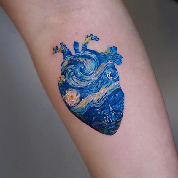 Illustrative tattoo by Andrej Jocic in Cervia
