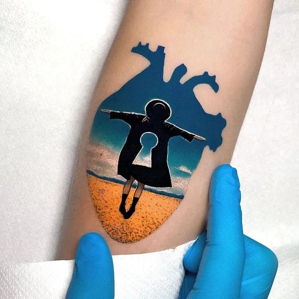 Illustrative tattoo by Andrej Jocic in Cervia