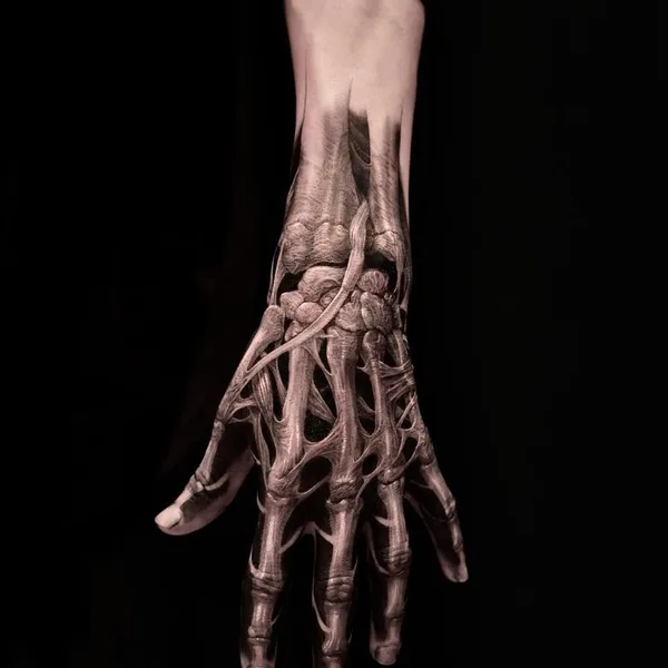Illustrative tattoo by O.ONE in Seoul