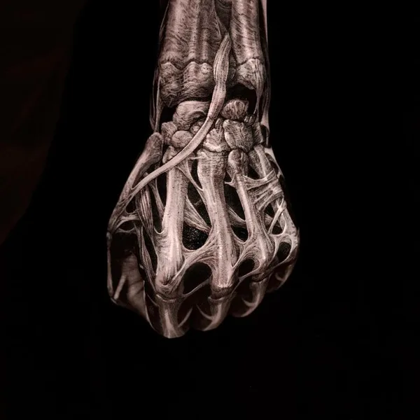 Illustrative tattoo by O.ONE in Seoul