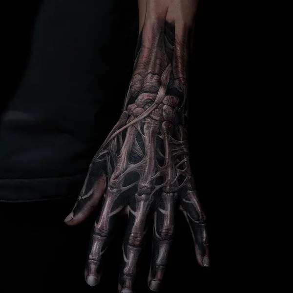 Illustrative tattoo by O.ONE in Seoul