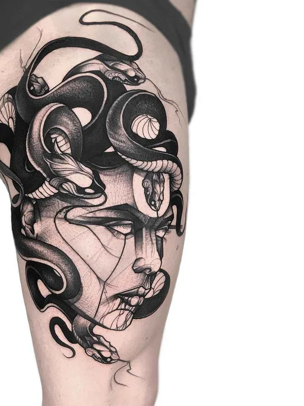 Graphic tattoo by Frank Carrilho