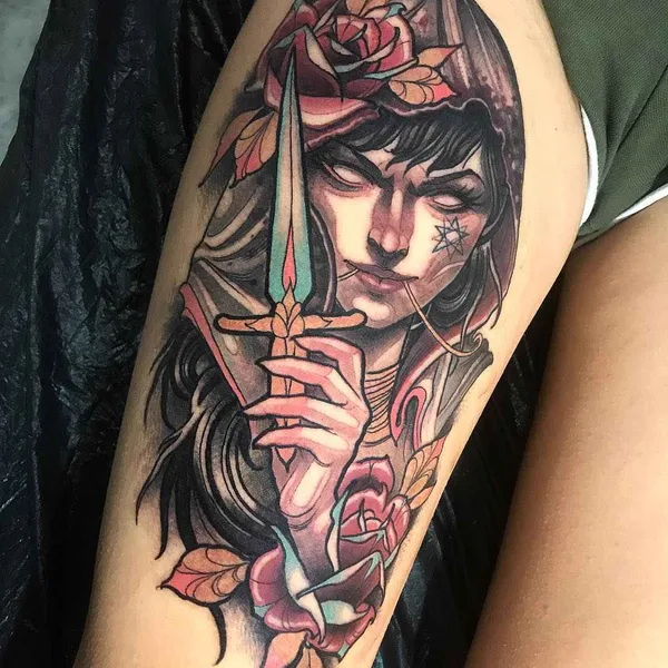 Neo Traditional tattoo by Isnard Barbosa in Dublin