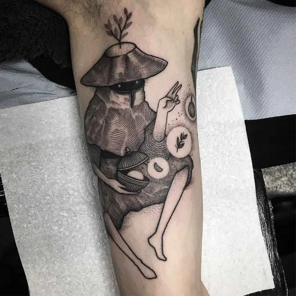 Graphic tattoo by William Steiner-Pacheco in Stockholm