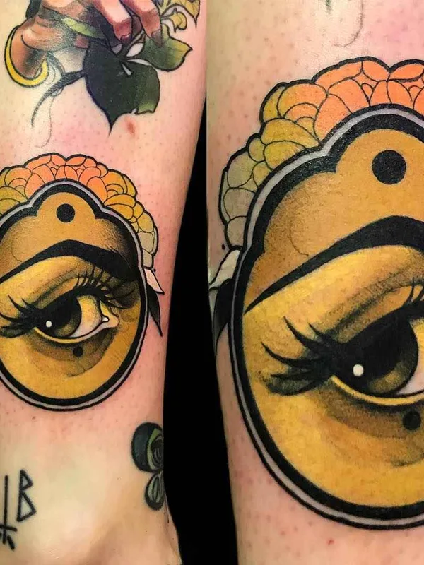 color neo traditional tatouage sur calf #17497 | Artiste tatoueur Giulia Bongiovanni