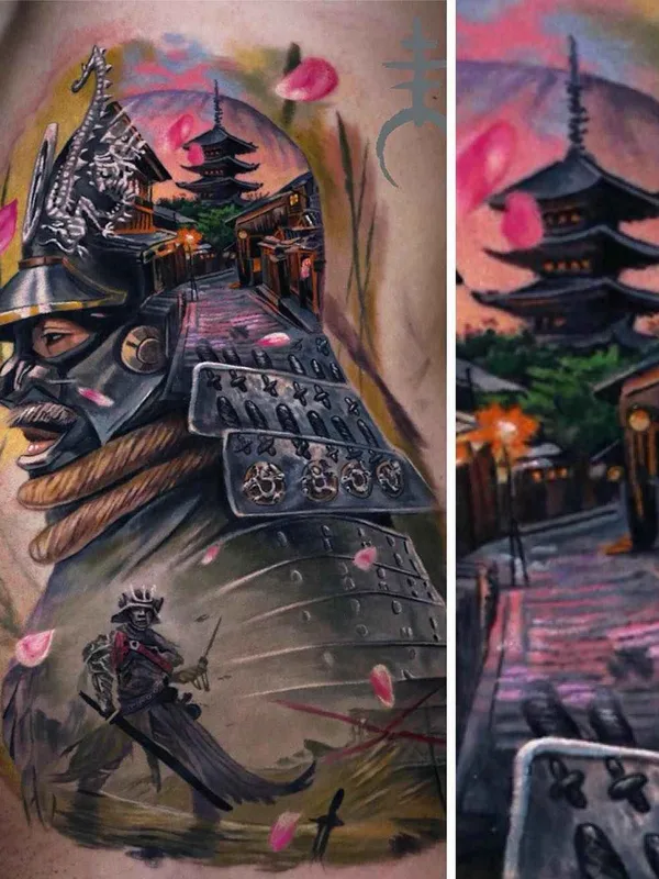 color japanese tattoo auf chest #18337 | Tätowierer Moriel El Mori Seror
