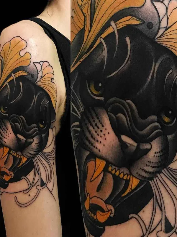 color neo traditional tatouage sur upper arm #17494 | Artiste tatoueur Giulia Bongiovanni