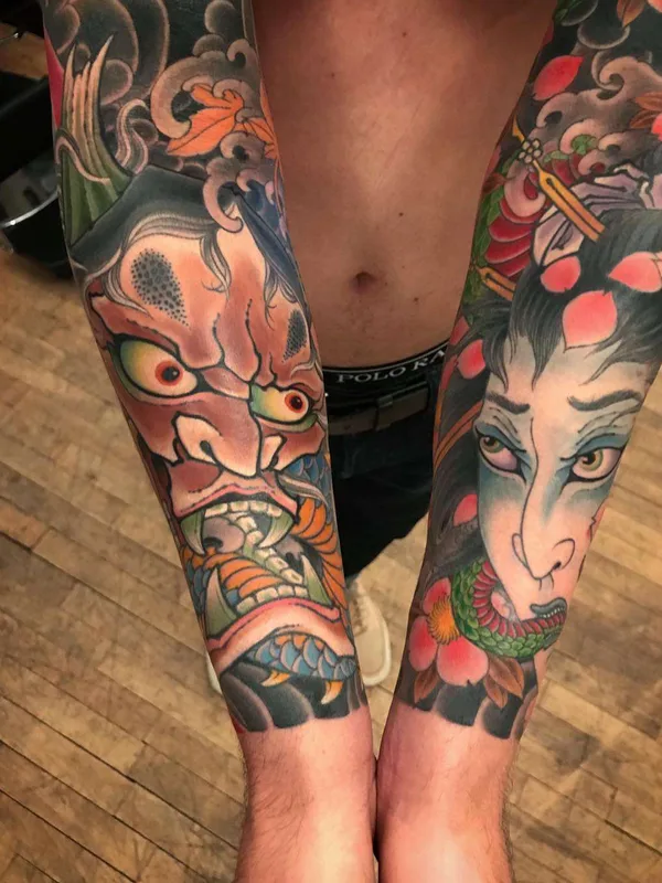 male color japanese Tatuaggio su full sleeve #21435 | Tatuatore Johan Svahn