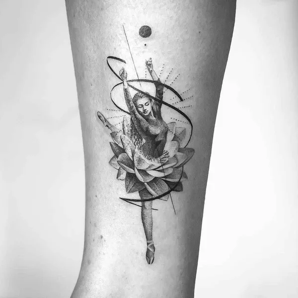 Geometric tattoo by John Monteiro in João Pessoa