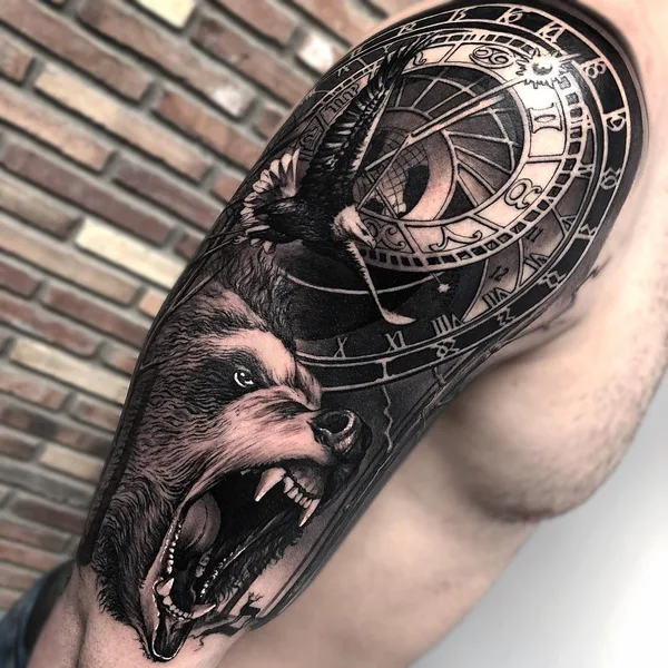 Portrait tattoo by Matias Noble in Valencia