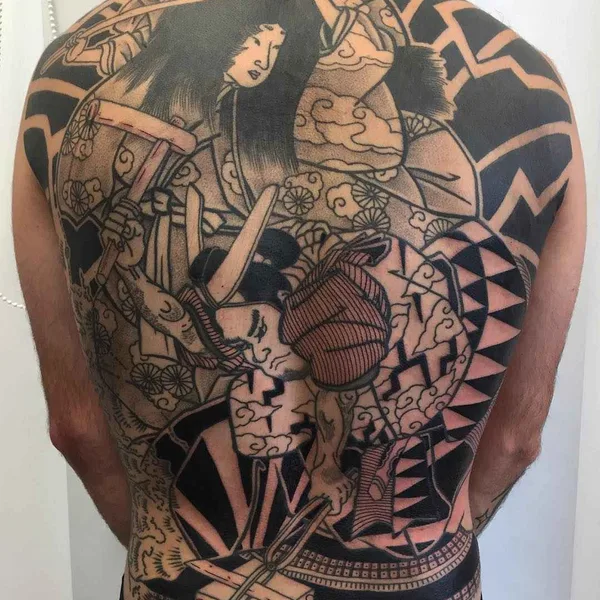 Traditional tattoo by Richard Warnock in Auckland