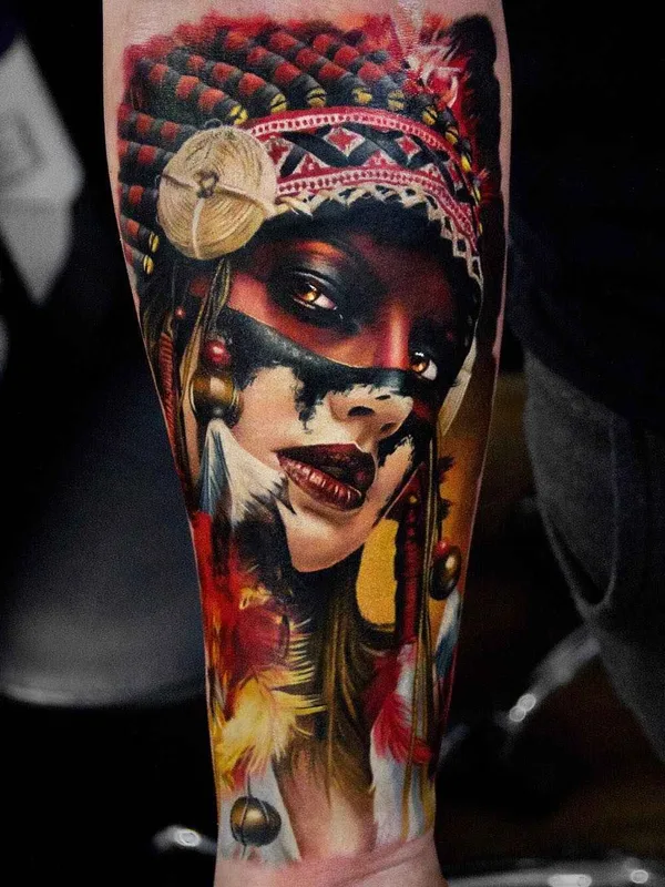female color realism Tatuaggio su forearm #18180 | Tatuatore Андрей Степанов