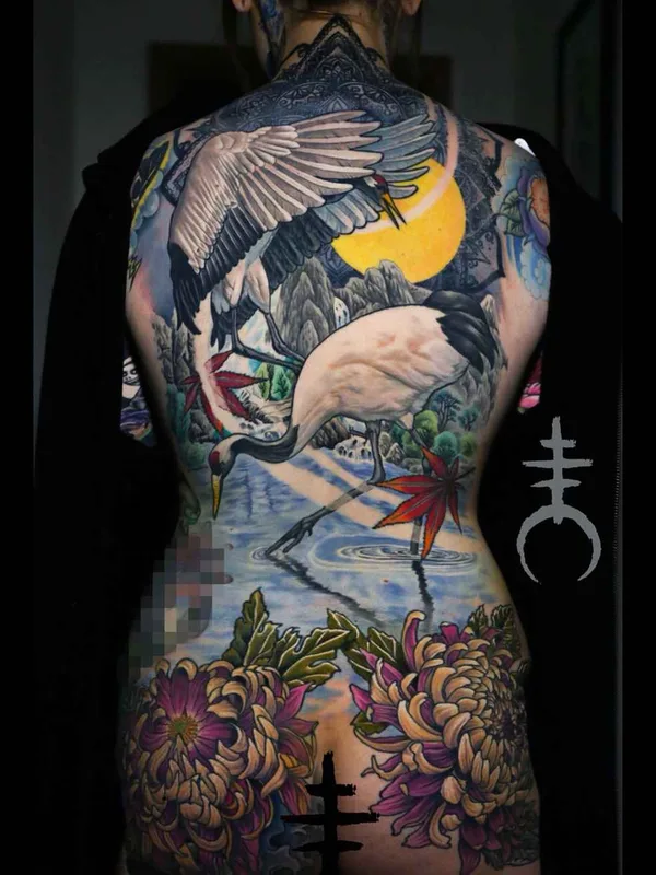 color japanese tattoo auf full back #18335 | Tätowierer Moriel El Mori Seror
