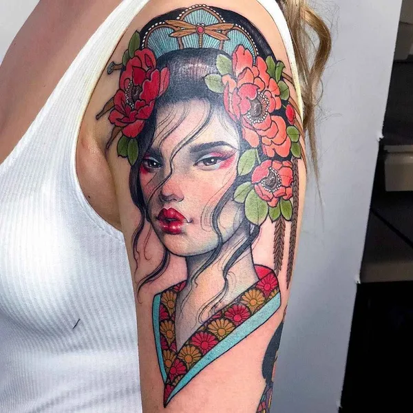 Нео традиционная tattoo by Hannah Flowers in London