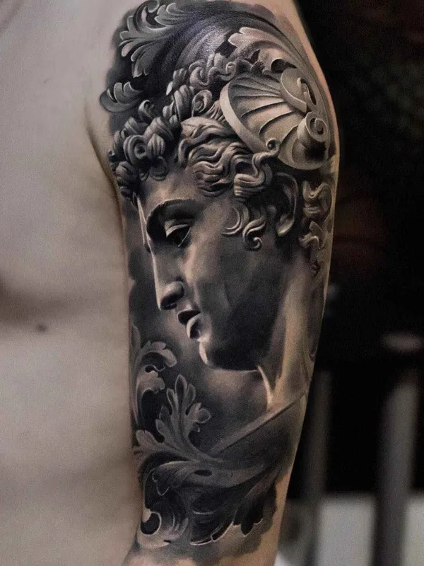 black and grey realism Tatuaggio su upper arm #18190 | Tatuatore Андрей Степанов