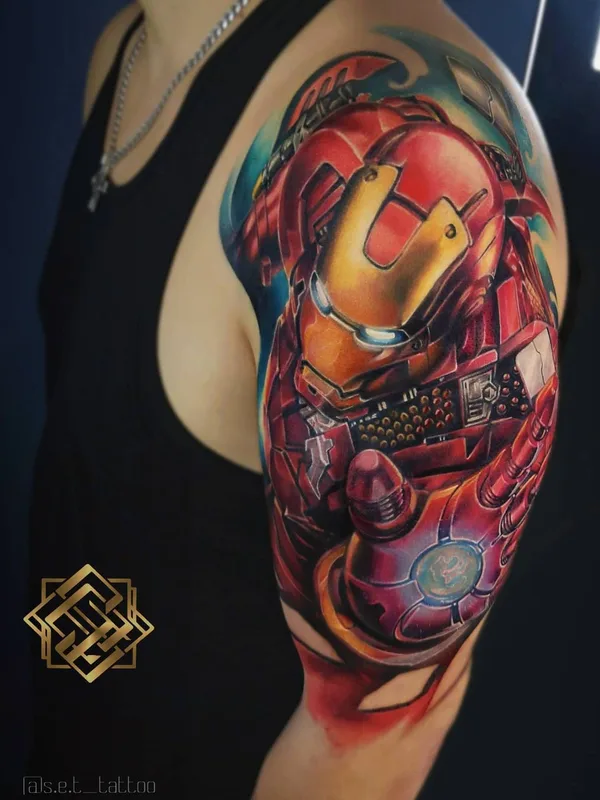 male color realism Tatuaggio su full sleeve #49313 | Tatuatore Вячеслав Елкин
