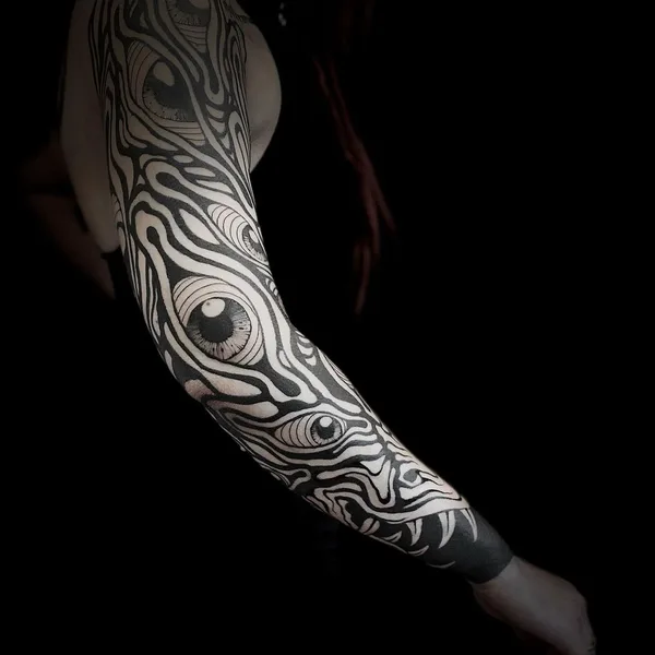 freehand tattoo by Veks Van Hillik in Toulouse