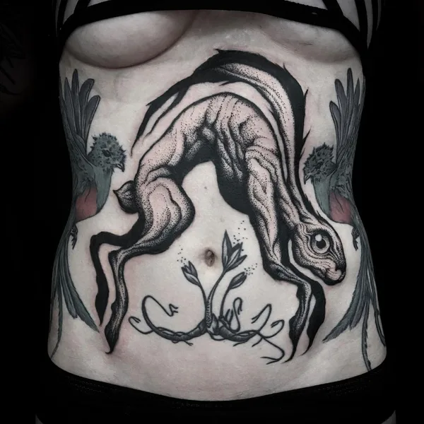 freehand tattoo by Veks Van Hillik in Toulouse
