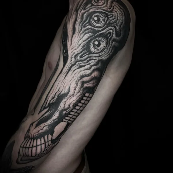 freehand tattoo by Veks Van Hillik in Toulouse