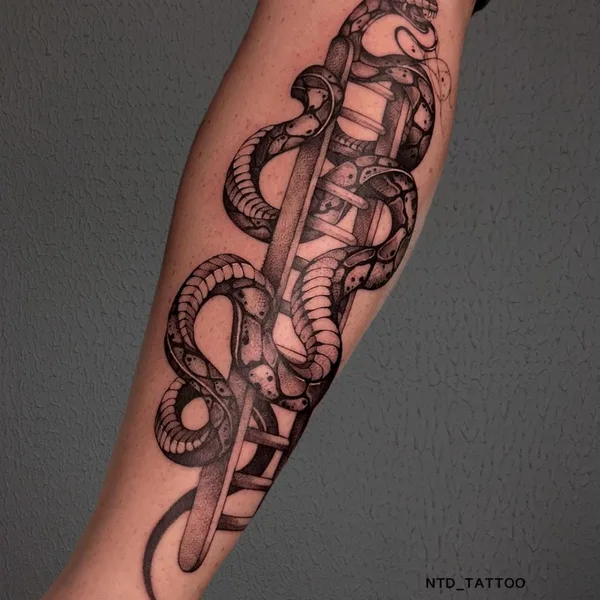 Graphic tattoo by ntd_tattoo in Richmond