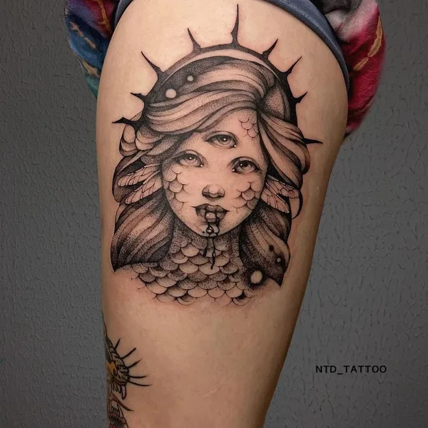 Graphic tattoo by ntd_tattoo in Richmond