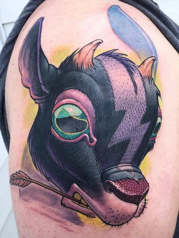 color illustrative Tatuaggio su shoulder #63697 | Tatuatore Jesse Smith