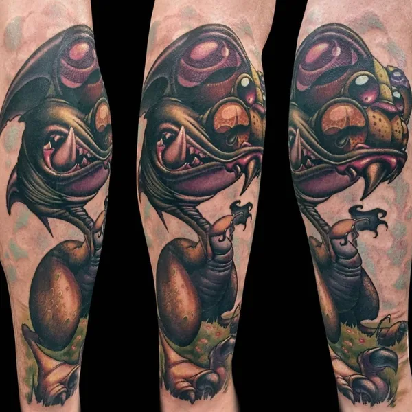 Нью Скул tattoo by Jesse Smith in Richmond