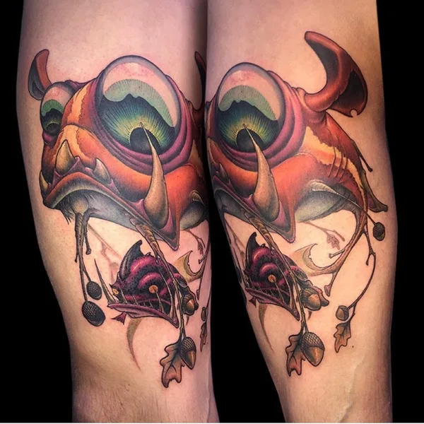 Нью Скул tattoo by Jesse Smith in Richmond