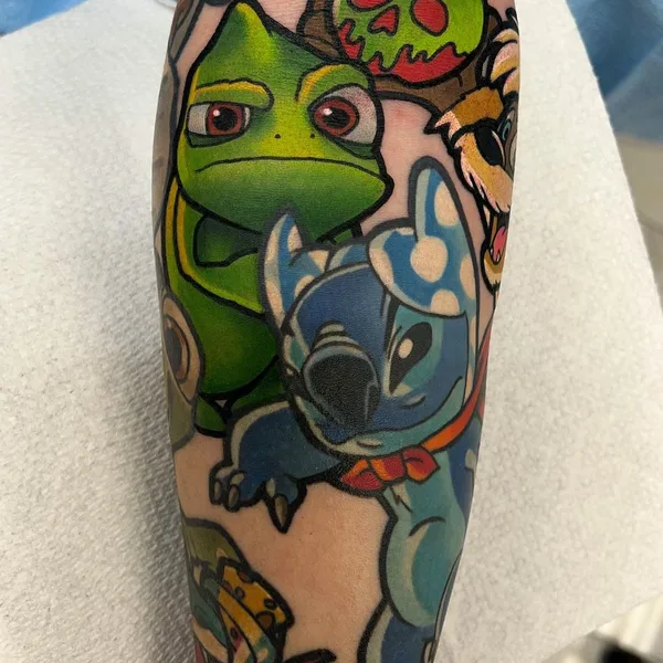 New School tattoo by Amy Lynn Colson in Little Rock