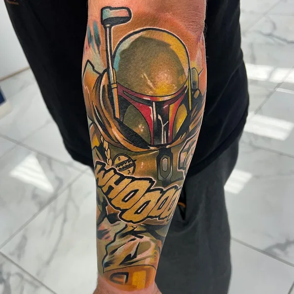 New School tattoo by Amy Lynn Colson in Little Rock