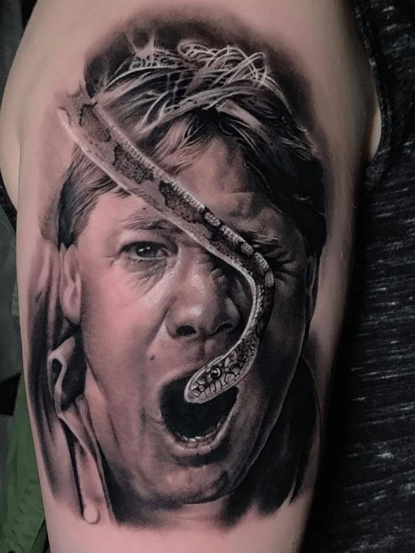 Portrait tattoo by Michael Perry in Milwaukee