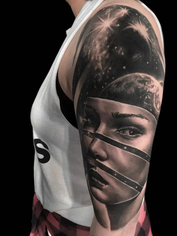 Portrait tattoo by Michael Perry in Milwaukee