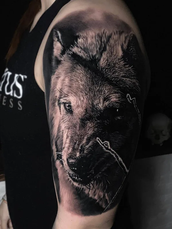 Portrait tattoo by Michael Perry in Milwaukee