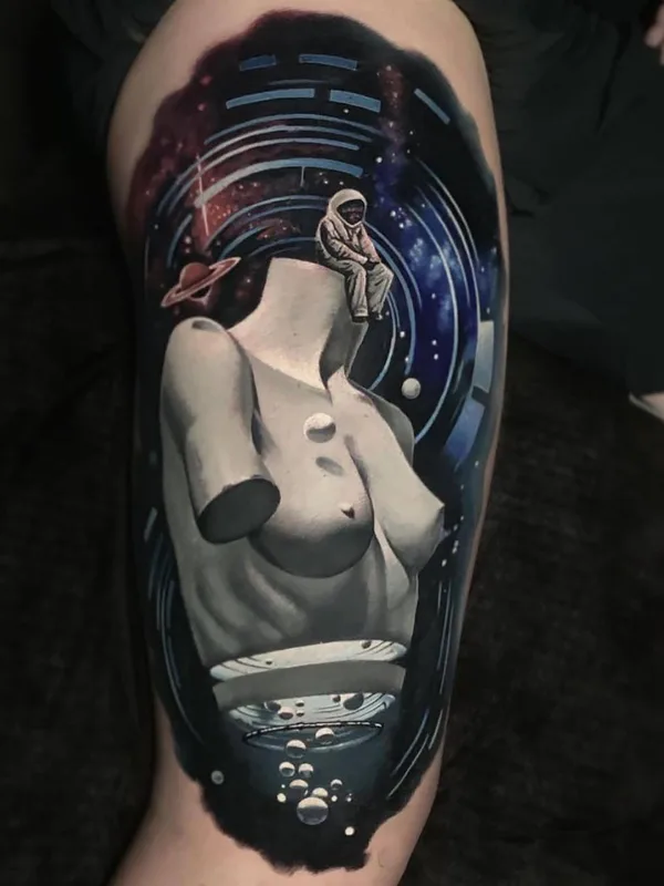 Portrait tattoo by Michael Perry in Milwaukee