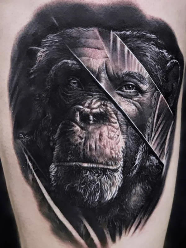 Portrait tattoo by Michael Perry in Milwaukee