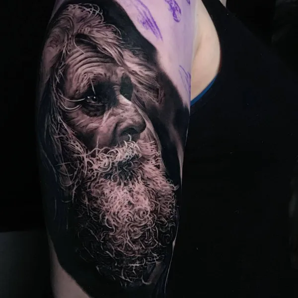 Портретная tattoo by Michael Perry in Milwaukee