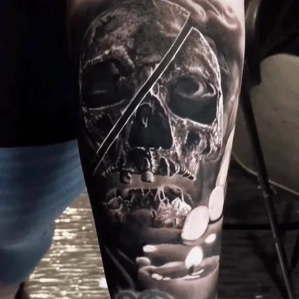 Портретная tattoo by Michael Perry in Milwaukee