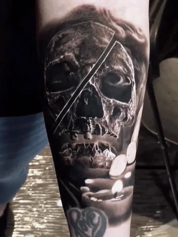 Portrait tattoo by Michael Perry in Milwaukee