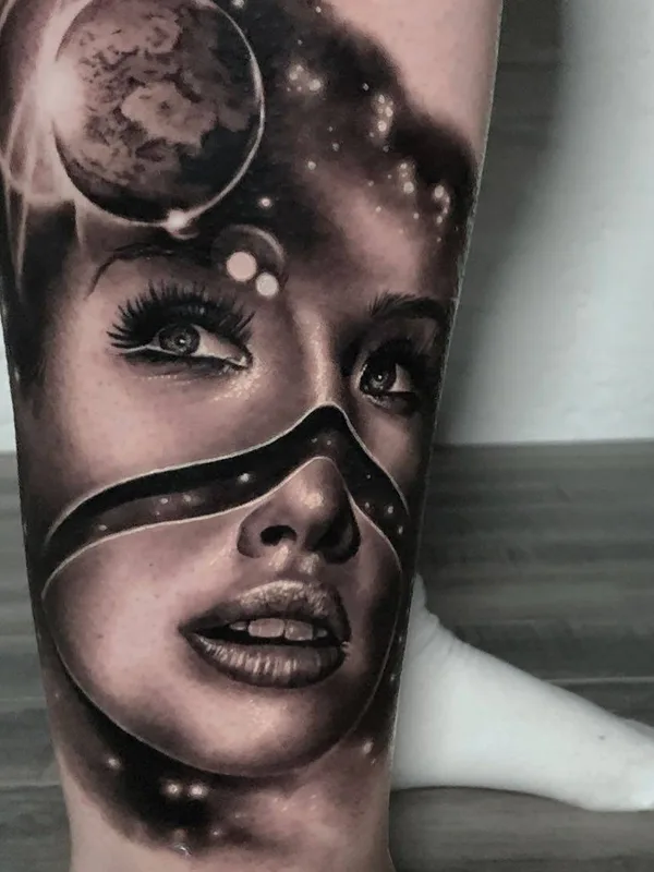 Portrait tattoo by Michael Perry in Milwaukee