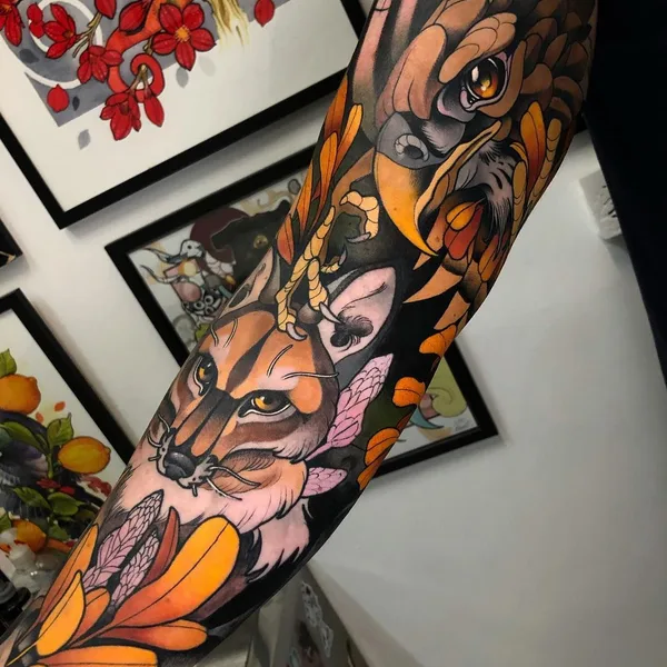 Neo Traditional tattoo by Yeray Perez in Barcelona