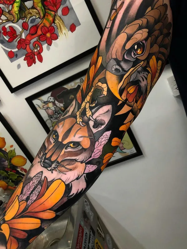 color neo traditional Tatuaggio su full sleeve #39366 | Tatuatore Yeray Perez