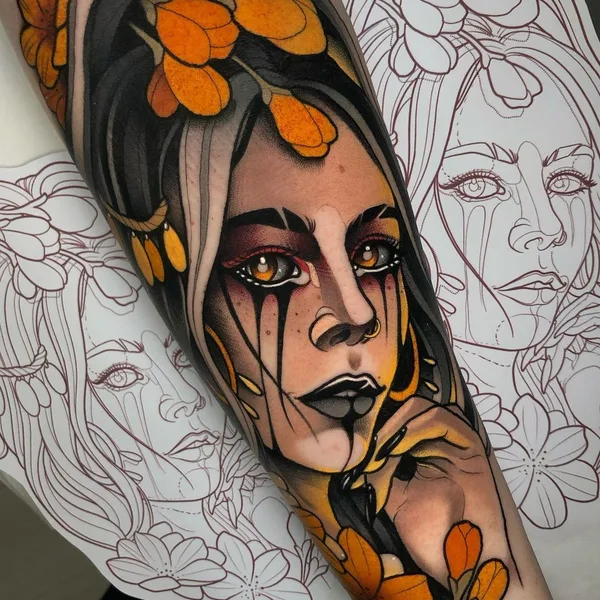 Neo Traditional tattoo by Yeray Perez in Barcelona