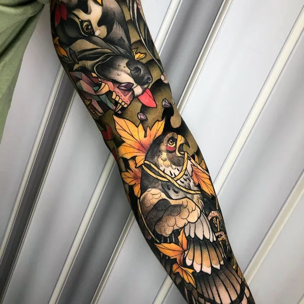 Neo Traditional tattoo by Yeray Perez in Barcelona