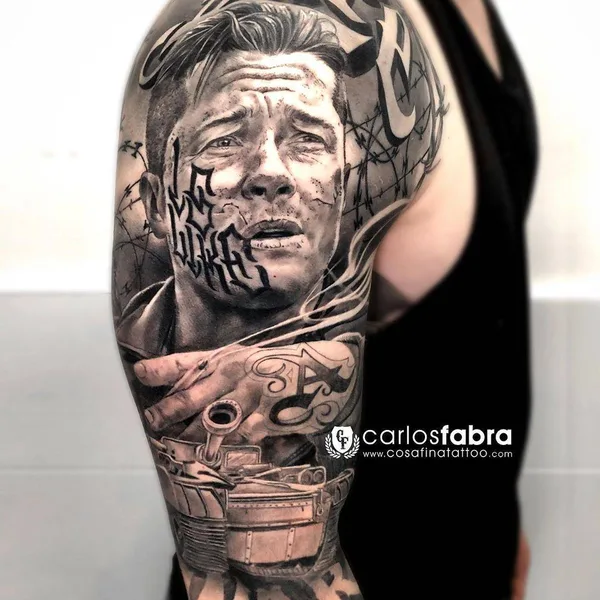 Author's Style tattoo by Carlos Fabra in Barcelona