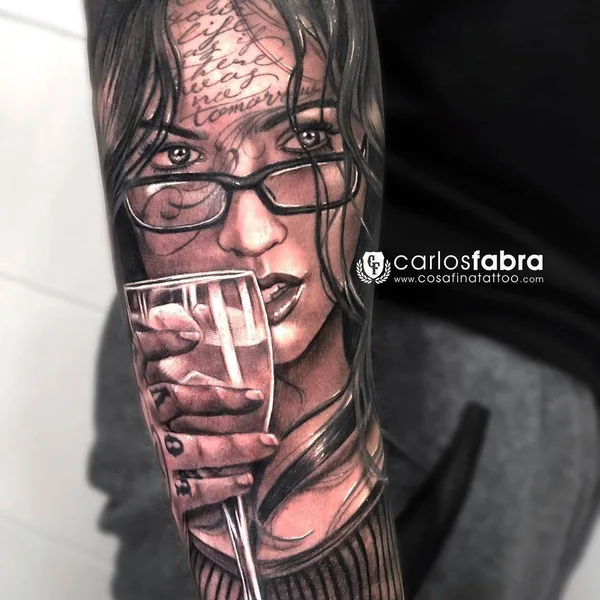 Author's Style tattoo by Carlos Fabra in Barcelona