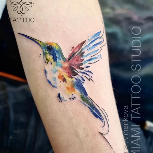 Watercolor tattoo by Lina Annenkova  in Gdańsk