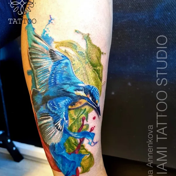Watercolor tattoo by Lina Annenkova  in Gdańsk